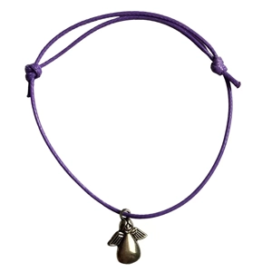 Angel Charm Friendship Bracelet Adjustable Coloured Waxed ..
