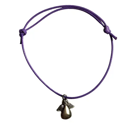 Angel Charm Friendship Bracelet Adjustable Coloured Waxed Cord