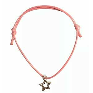 Star Adjustable Friendship Bracelet, Waxed cord, Various c..