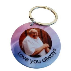 Personalised Photograph Acrylic Keyring.