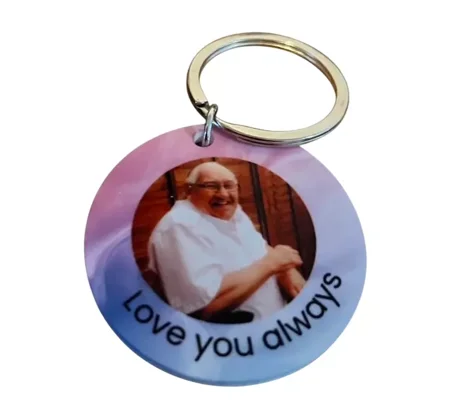 Personalised Photograph Acrylic Keyring.