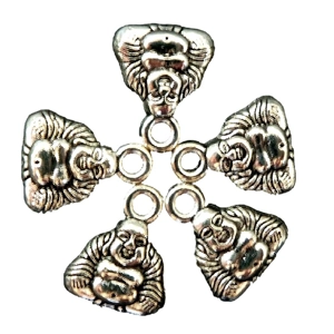 5 x Small Buddha Metal Charms