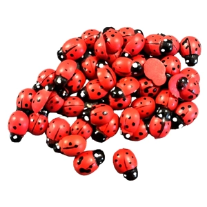 10 x Small Ladybird Embellishments 1cm x 1cm