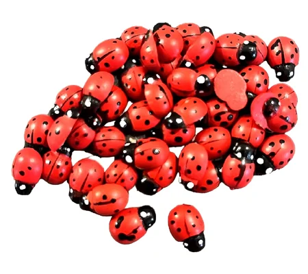 10 x Small Ladybird Embellishments 1cm x 1cm