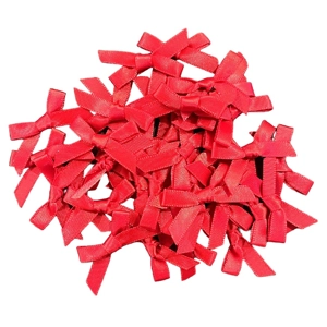 10 x Small Red Satin Bows