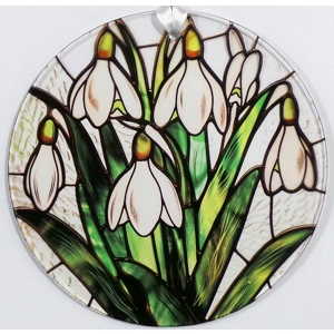 Snowdrop Flowers Suncatcher 14cm
