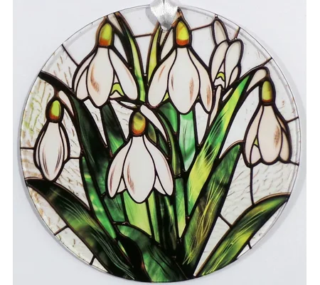 Snowdrop Flowers Suncatcher 14cm