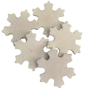 5 x Wooden Snowflake Card or Cake Embellishments