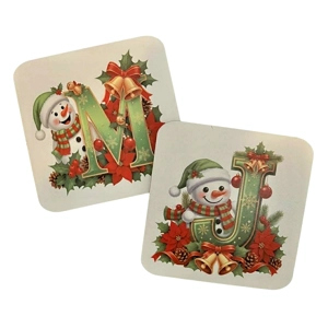 Snowman Initial Coaster