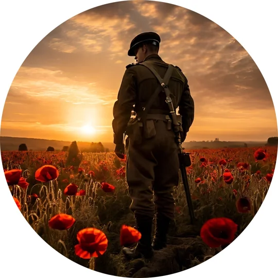 Soldier with head down Suncatcher