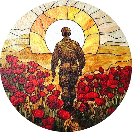 Stain glass design Soldier Suncatcher