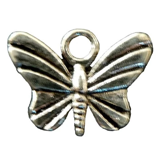 Solid Butterfly Metal Charm Single