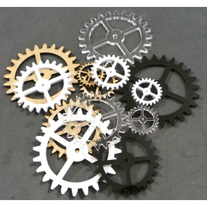 4 x Spoked Cogs, Various Colours and Sizes