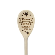 Personalised Star Baker Wooden Spoon by Buttons and Bows Kettering.