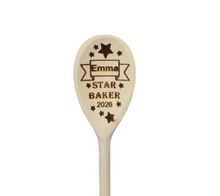 Personalised Star Baker Wooden spoon