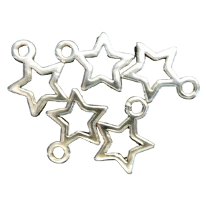 5 x Star Metal Charms. For jewellery Arts and Crafts,