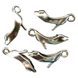 Stiletto Shoes Metal Charms x 5