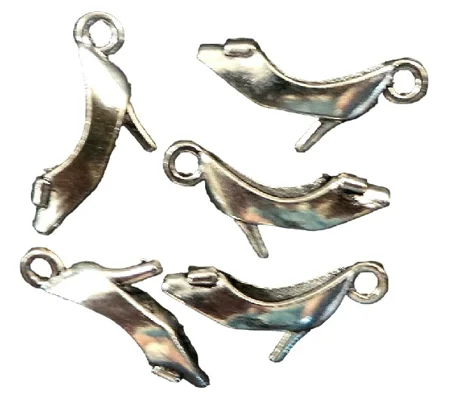 Stiletto Shoes Metal Charms x 5
