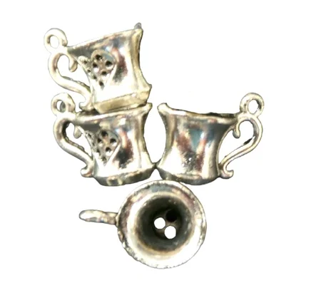 4 x Sugar Shaker Tankard Metal Charm