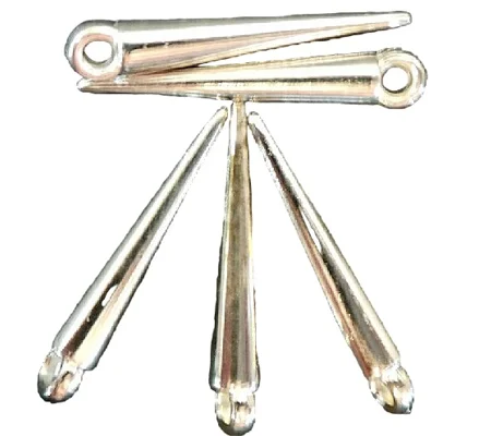 Tapered Baton Metal Charms x 5