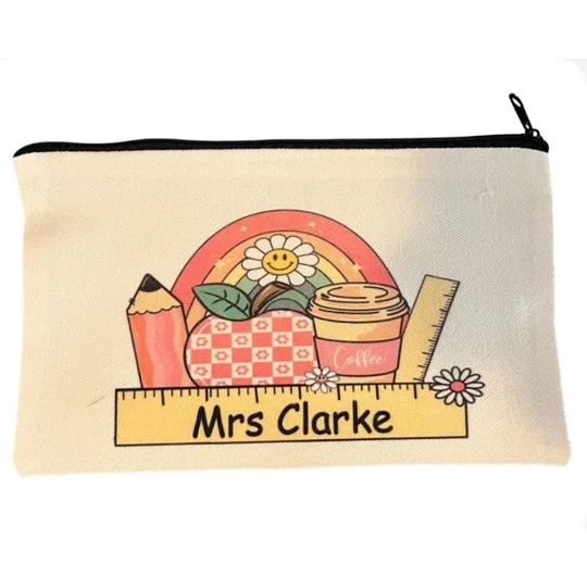 Personalised Teacher pencil cases makes a great end of term gift or just because you want to show you care, A great gift. Buttons and bows Kettering Northamptonshire