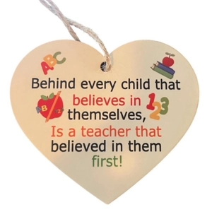 Behind every child wooden heart Hanging plaque / Sign