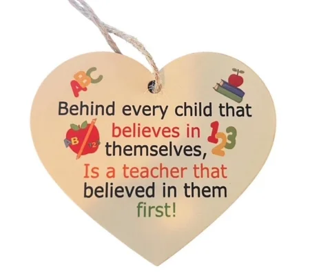 Behind every child wooden heart Hanging plaque / Sign