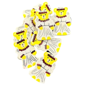 5 x Teddy Bear Bride Card or Cake Embellishments 2cm x 3cm