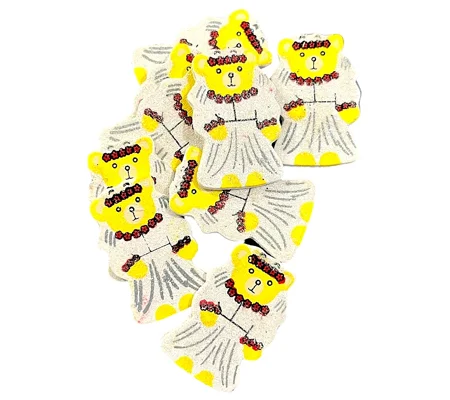 5 x Teddy Bear Bride Card or Cake Embellishments 2cm x 3cm