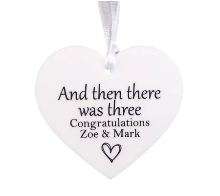 Personalised And then there was three - Heart Sign