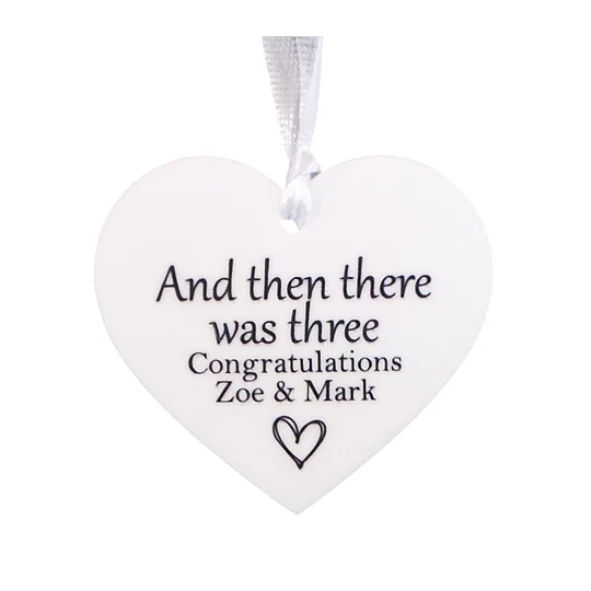 Personalised And then there was three - Heart Sign