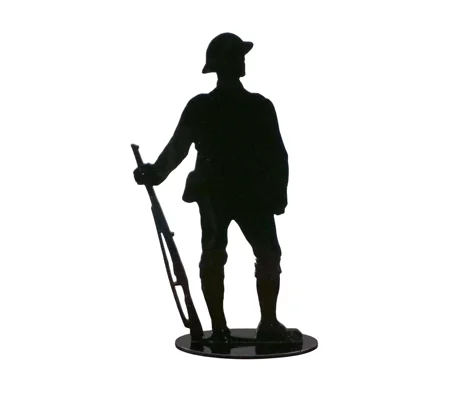 Silhouette VE Day War Memorial British Army Tommy Soldier Figure