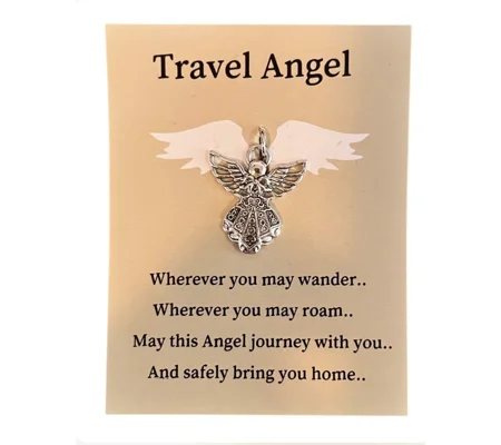 Travel angel Keyring