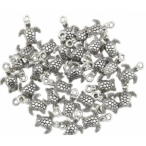 Turtle or Tortoise Metal Charms x 5