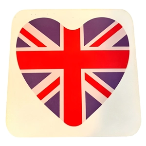Union Jack Heart on Coaster