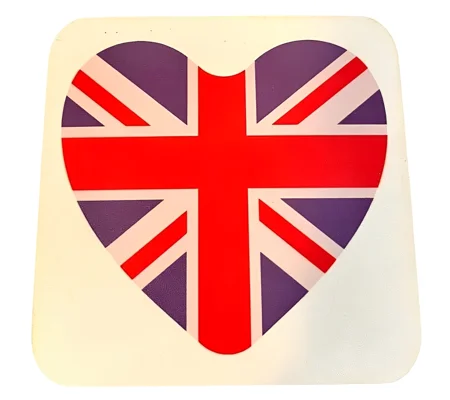 Union Jack Heart on Coaster