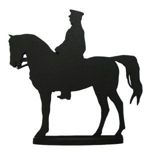 Silhouette Soldier on Horseback, Warhorse