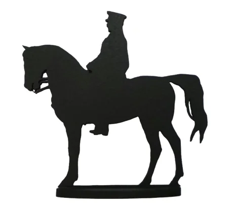 Silhouette Soldier on Horseback, Warhorse