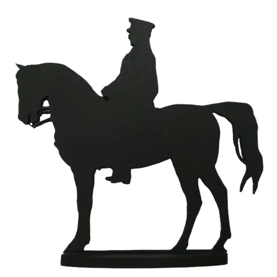 Silhouette Soldier on Horseback, Warhorse