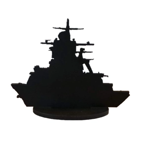 Silhouette British Navy Warship