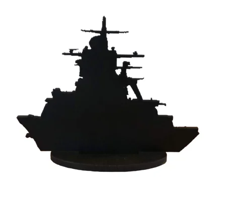 Silhouette British Navy Warship
