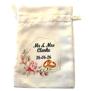 Personlaised Wedding Ring Bag