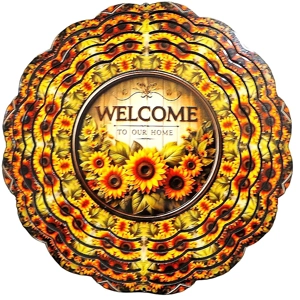 Welcome Metal Wind Spinner Ornament