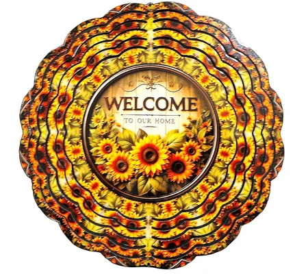 Welcome Metal Wind Spinner Ornament