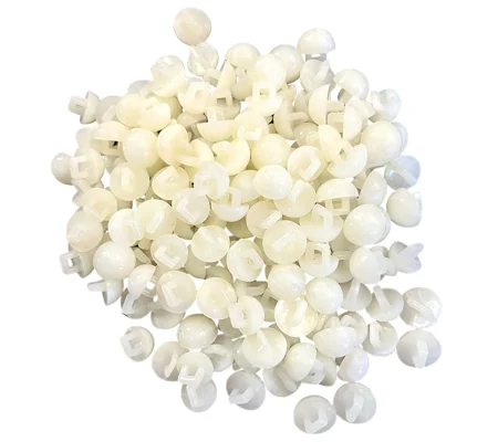 10 x White Pearl Stud Buttons 1cm across