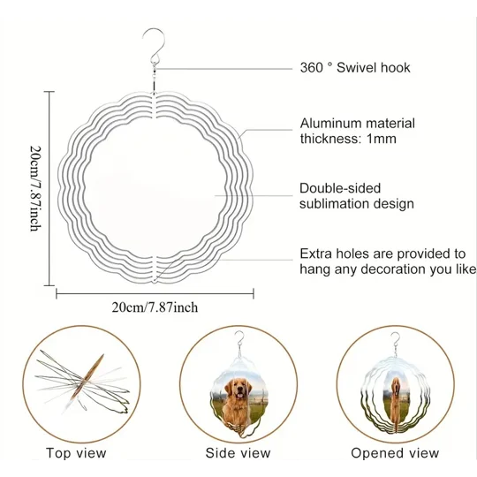 Wind Spinner dimensions from Buttons and Bows Kettering