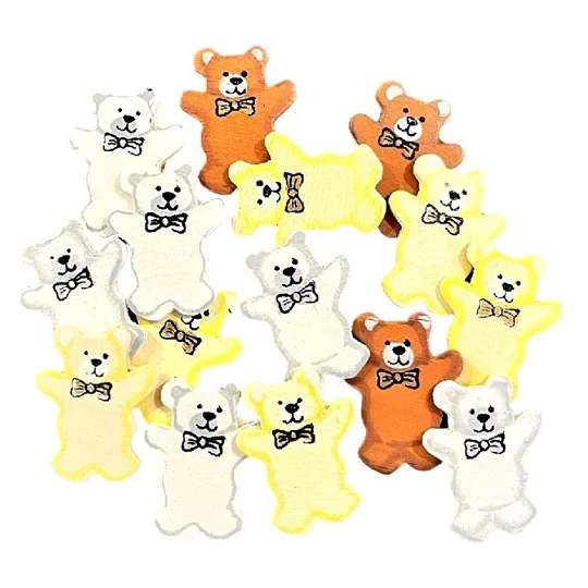 Wooden Teddy Bears with bow ties Kettering Northamptonshire