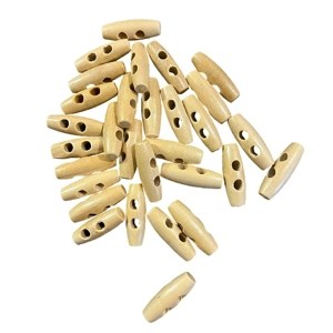 10 x Large Wooden Toggle Fasteners buttons 3cm x 1cm