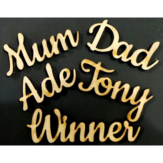 Laser cut Names Group