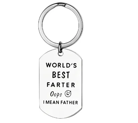 "World's Best Farter oops I mean Father" keyring